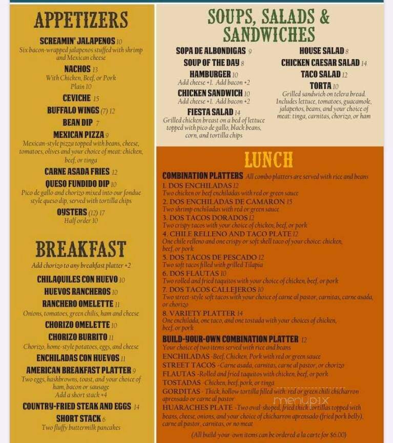 El Comedor Cardenas - Williams, AZ menu_pic