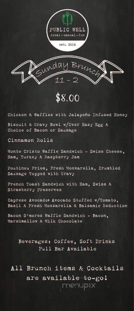 Public Well - Nicholasville, KY menu_pic