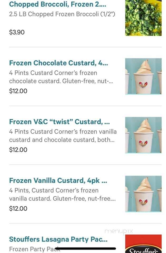 Rocky's Frozen Custard - Brownstown, MI menu_pic