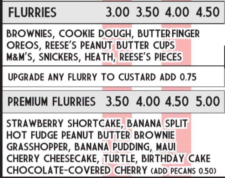 Rocky's Frozen Custard - Brownstown, MI menu_pic