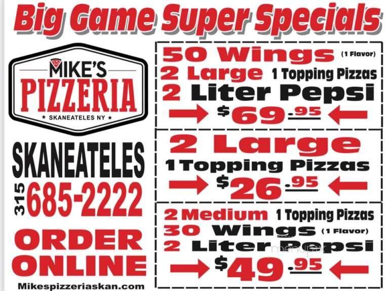 Mike's Pizzeria - Skaneateles, NY menu_pic