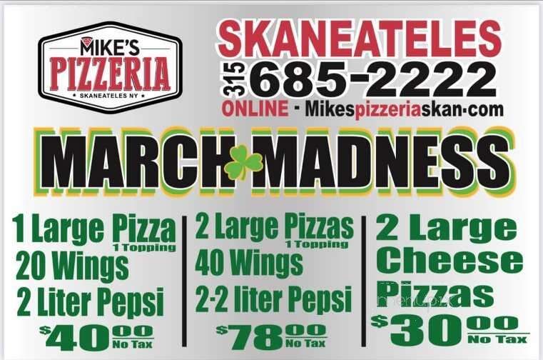 Mike's Pizzeria - Skaneateles, NY menu_pic