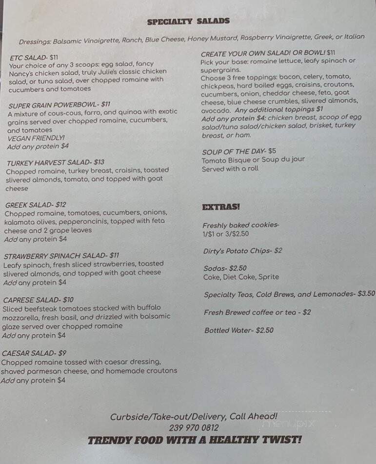 Lakeside Eatery - Marco Island, FL menu_pic
