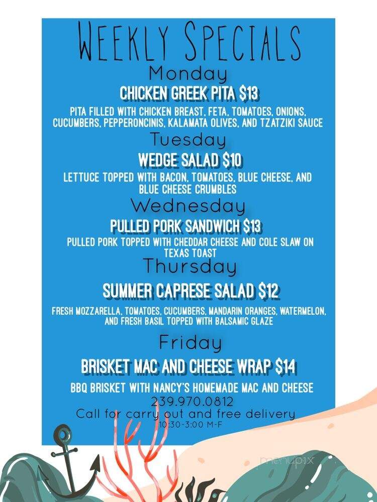 Lakeside Eatery - Marco Island, FL menu_pic