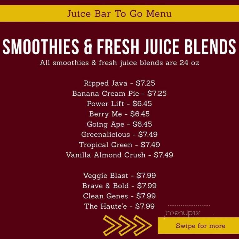 Juice Bar at LVAC - Henderson, NV menu_pic