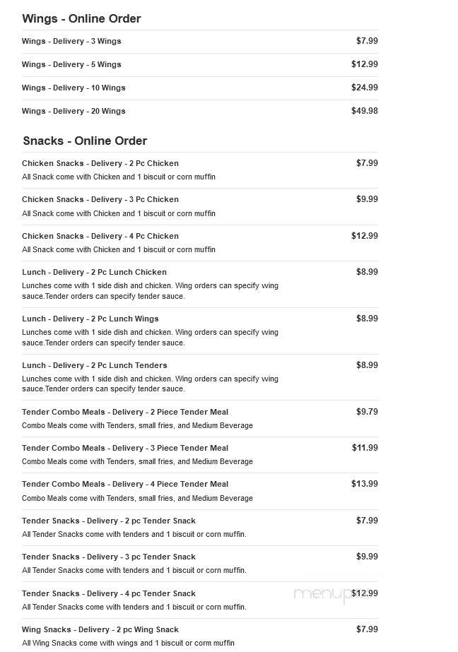 Mr. Chicken - South Euclid, OH menu_pic