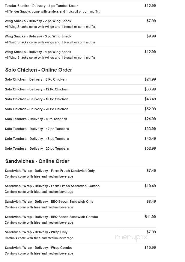 Mr. Chicken - South Euclid, OH menu_pic