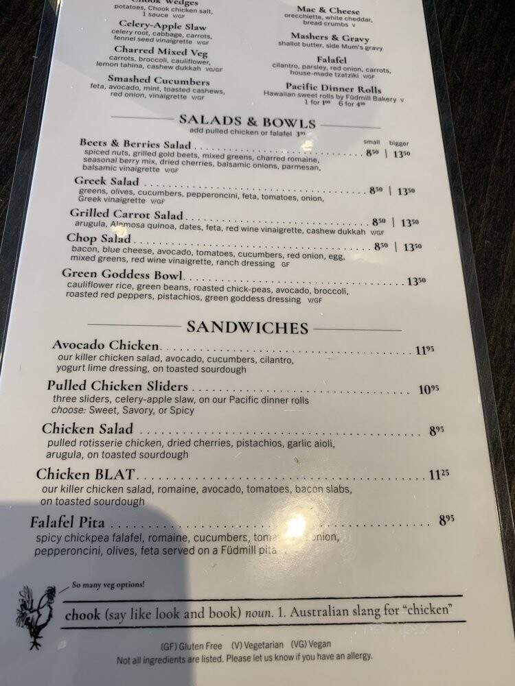 Chook Charcoal Chicken - Greenwood Village, CO menu_pic