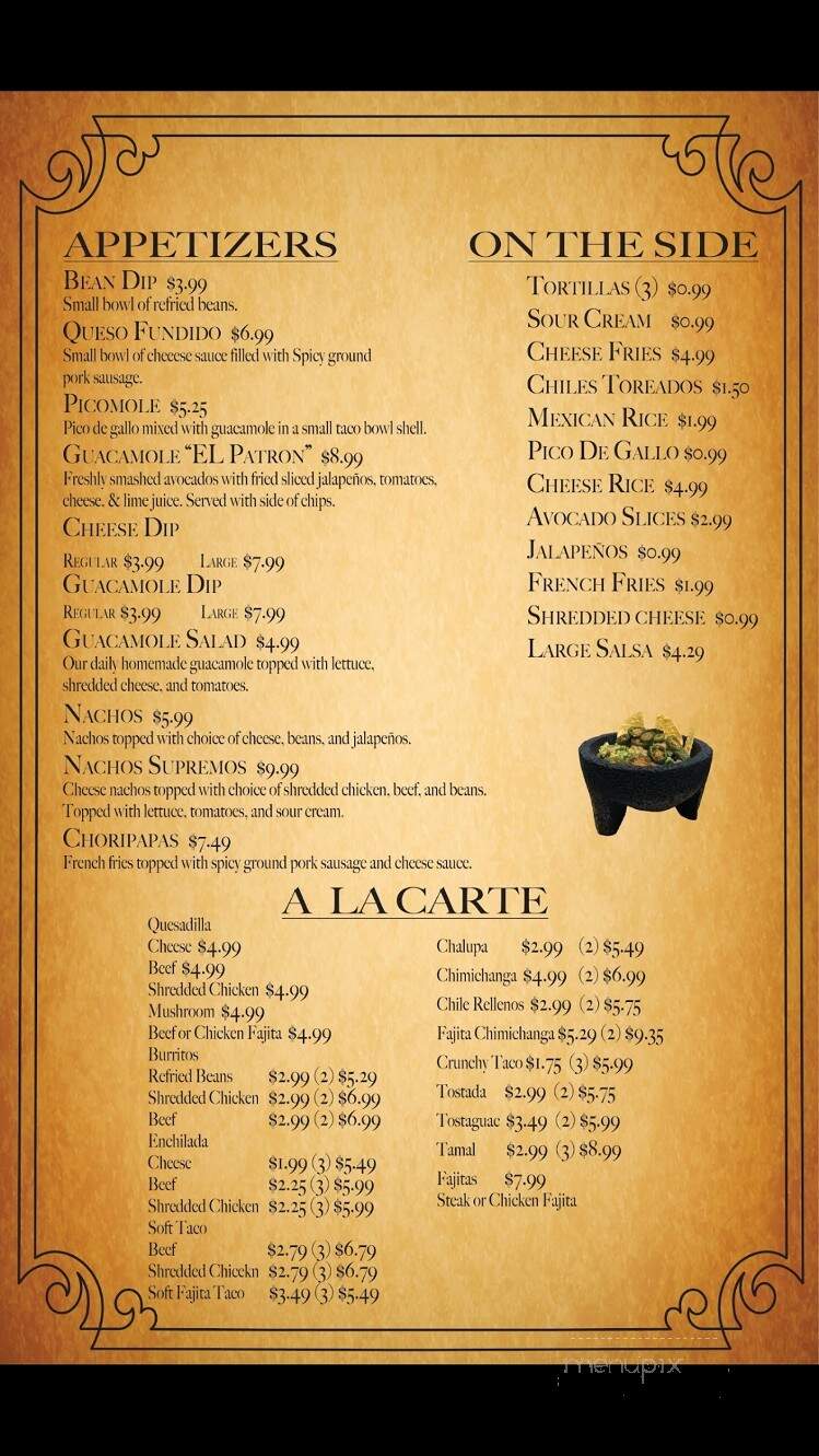 El Patron - Jacksonville, IL menu_pic