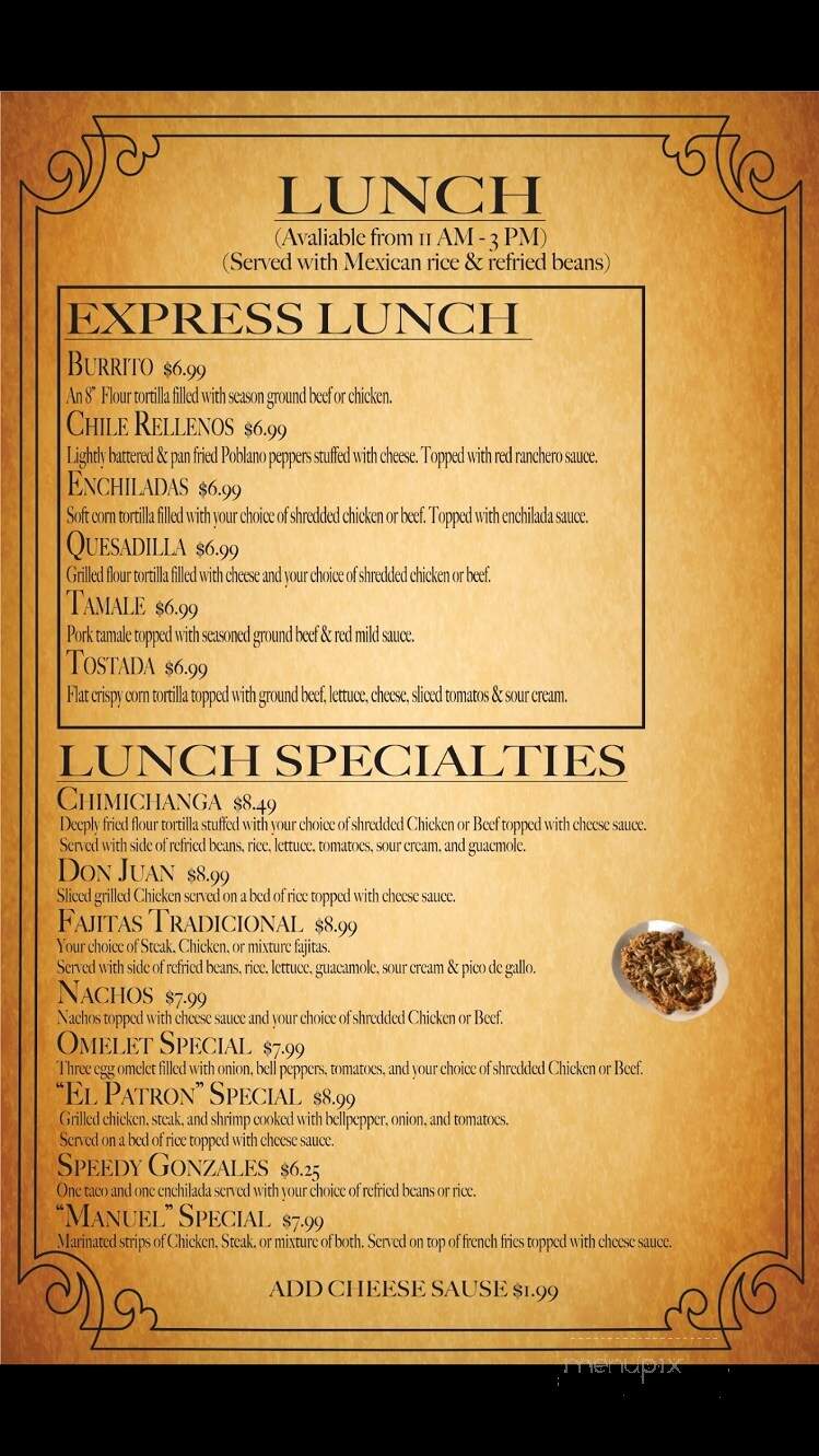 El Patron - Jacksonville, IL menu_pic
