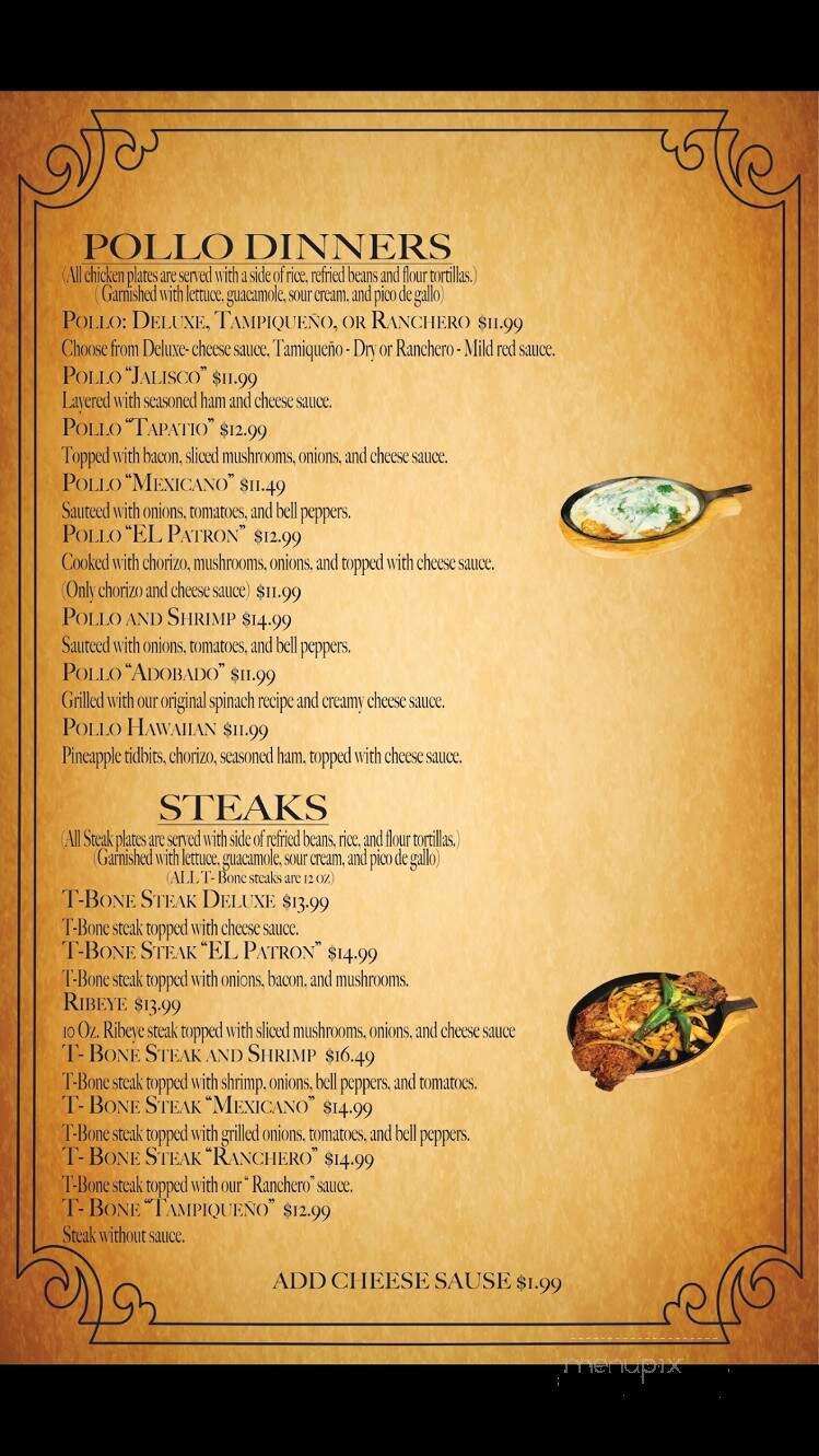 El Patron - Jacksonville, IL menu_pic
