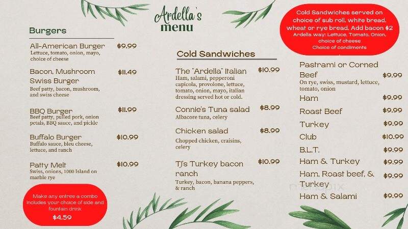 Ardella's Sandwiches & Such - Merritt Island, FL menu_pic