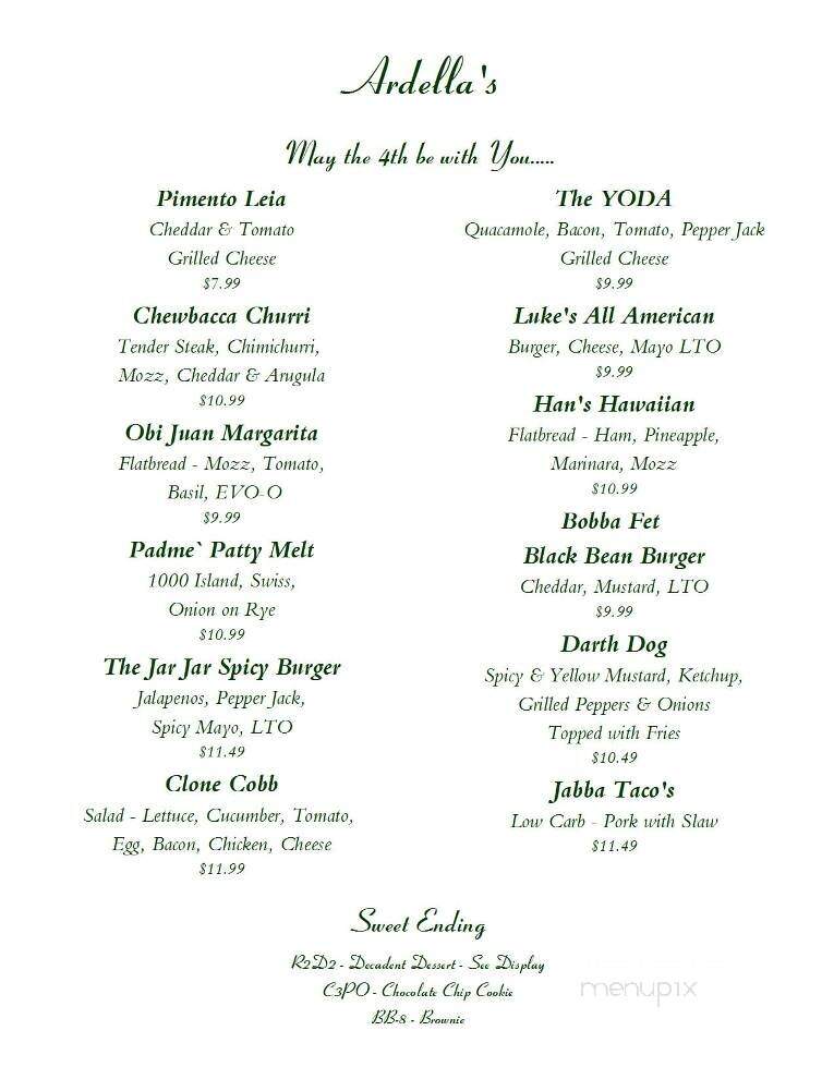 Ardella's Sandwiches & Such - Merritt Island, FL menu_pic