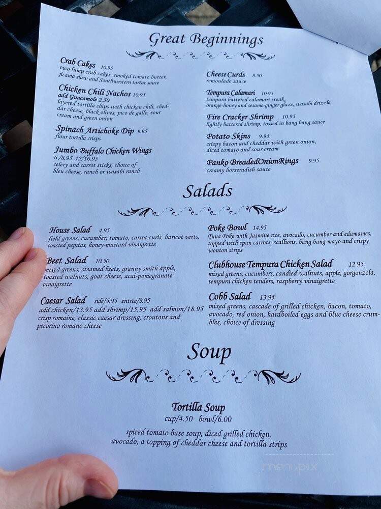 The Oak Terrace Grille - Barrington, IL menu_pic