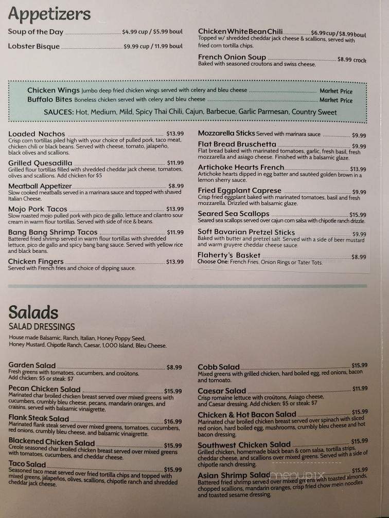 Flaherty's - Honeoye Falls, NY menu_pic