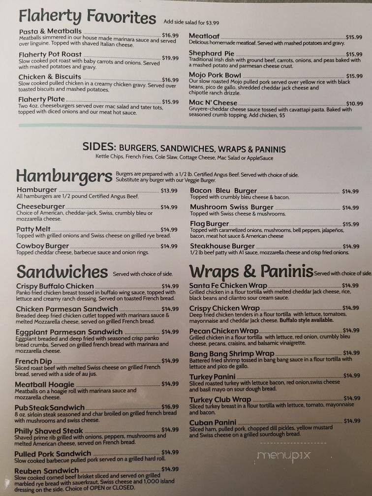 Flaherty's - Honeoye Falls, NY menu_pic