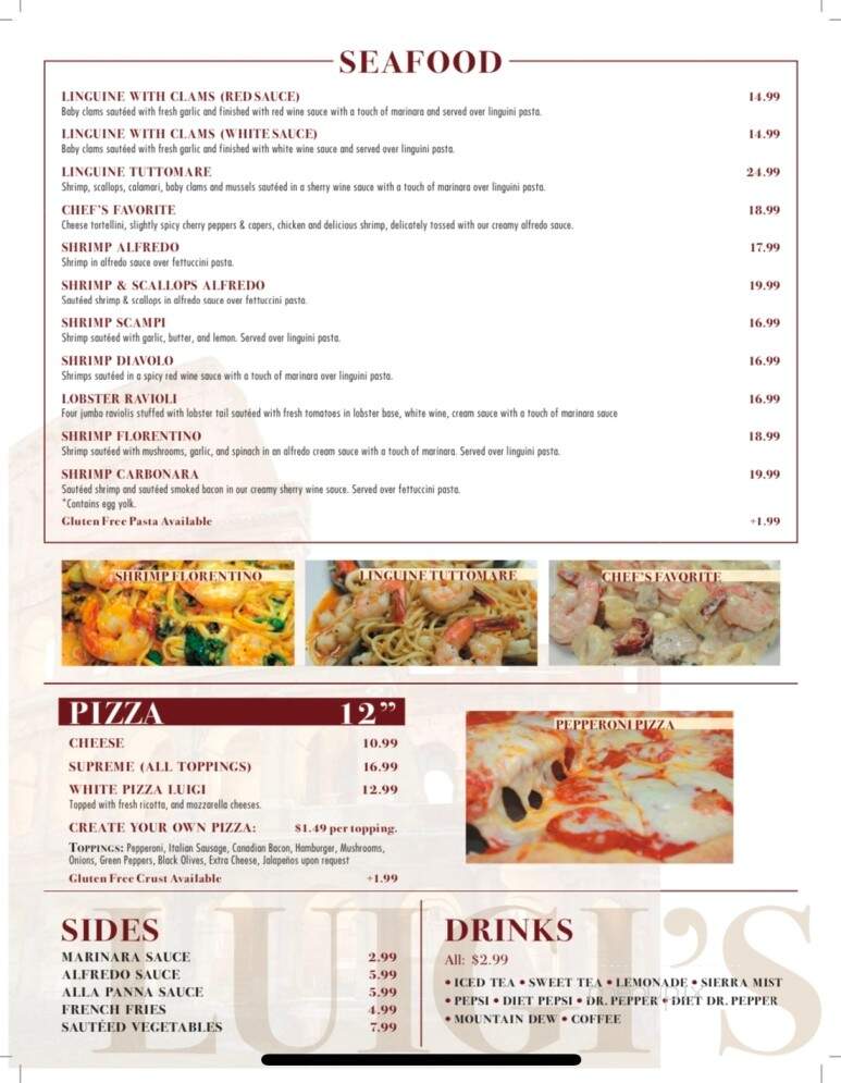 Luigi's Italian Restaurant - Weatherford, OK menu_pic