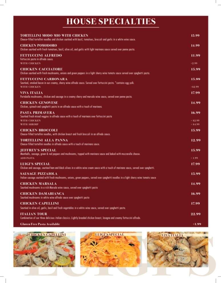 Luigi's Italian Restaurant - Weatherford, OK menu_pic