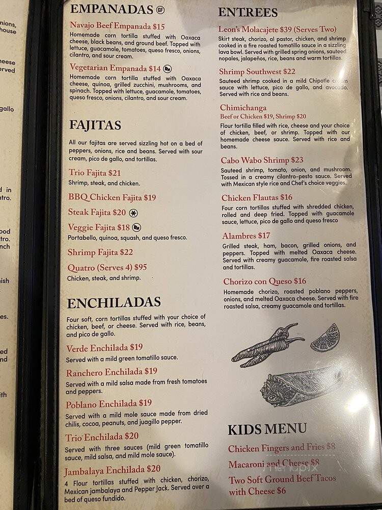 Salsa's Southwest Grill - Southington, CT menu_pic