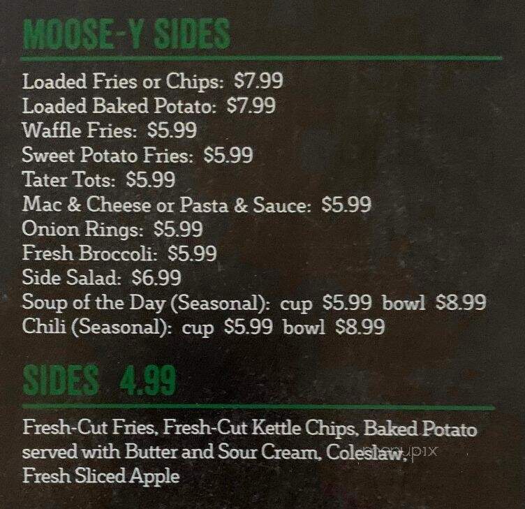 Happy Moose Bar & Grill - Streetsboro, OH menu_pic