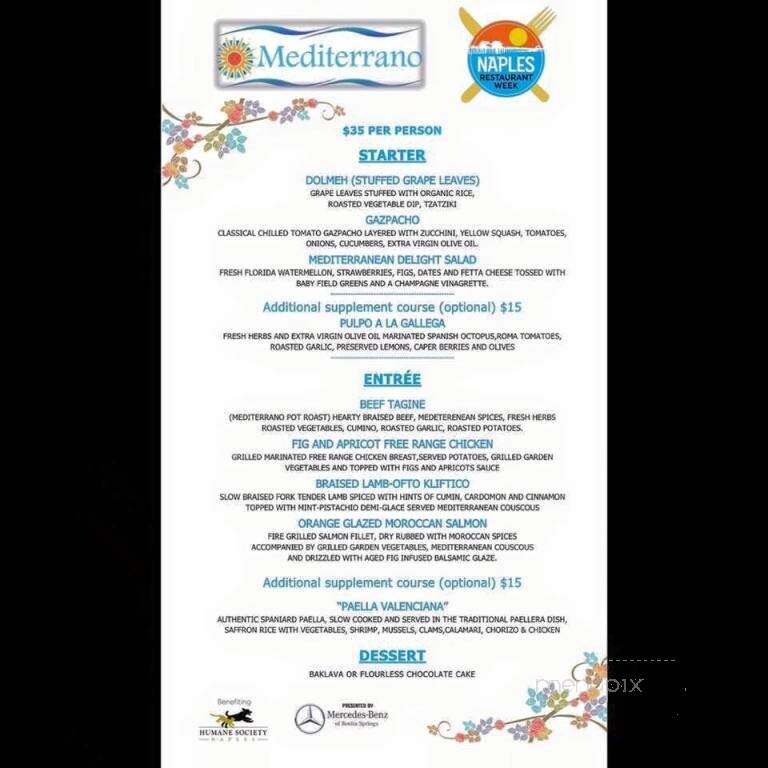 Mediterrano - Naples, FL menu_pic