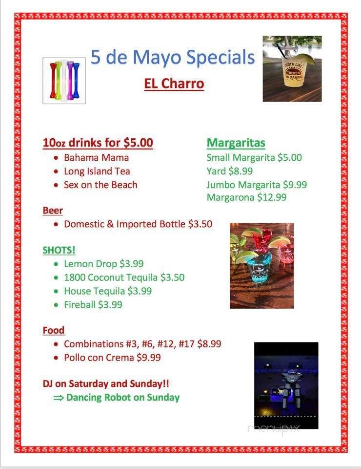El Charro Mexican Grill - Cartersville, GA menu_pic