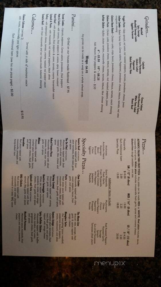 Pizzeria Da Vinci - Avon, CT menu_pic