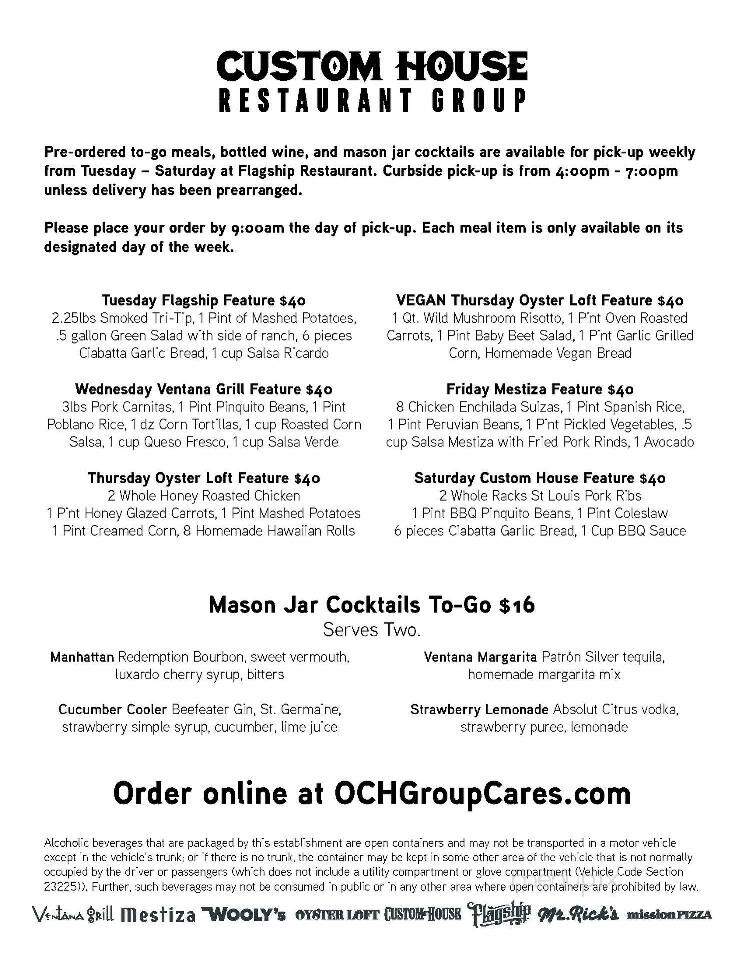 Ventana Grill - Pismo Beach, CA menu_pic