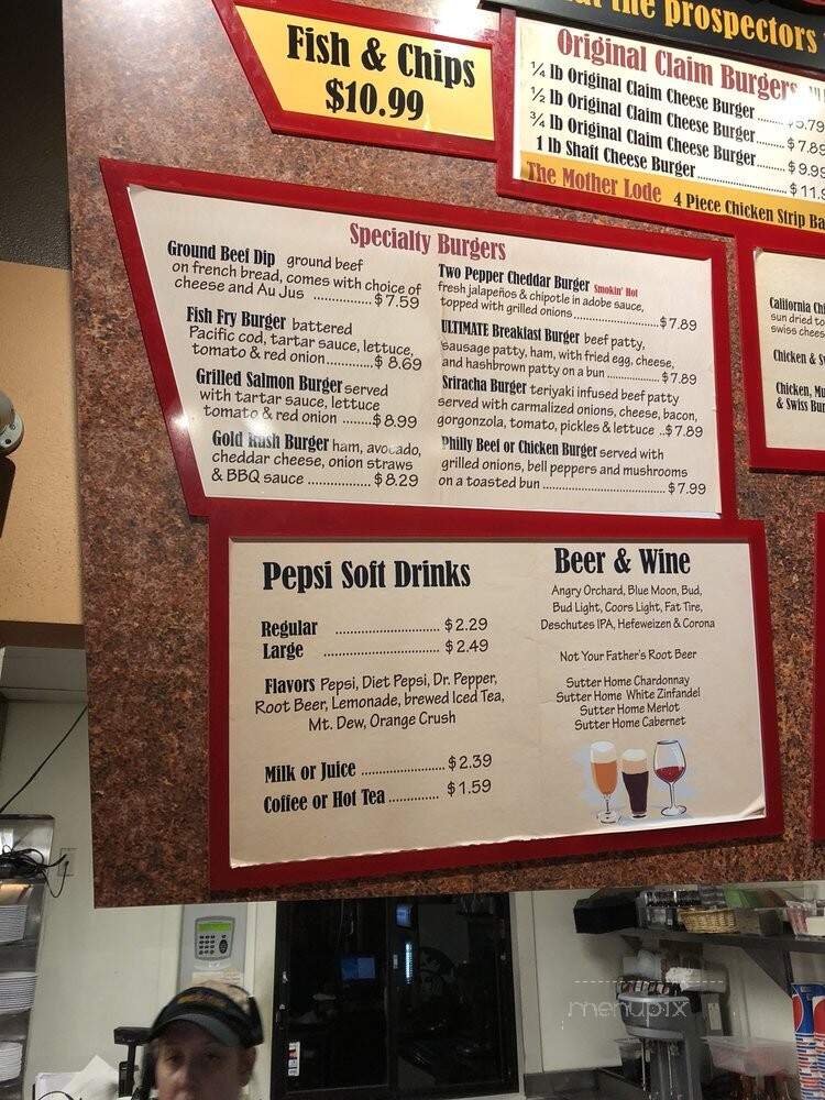 Burger Claim - Centralia, WA menu_pic