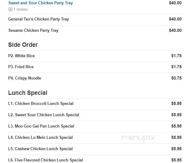 Asia Buffet - Cape Coral, FL menu_pic
