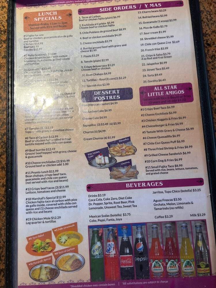Las Palomas Mexican Restaurant - Houston, TX menu_pic