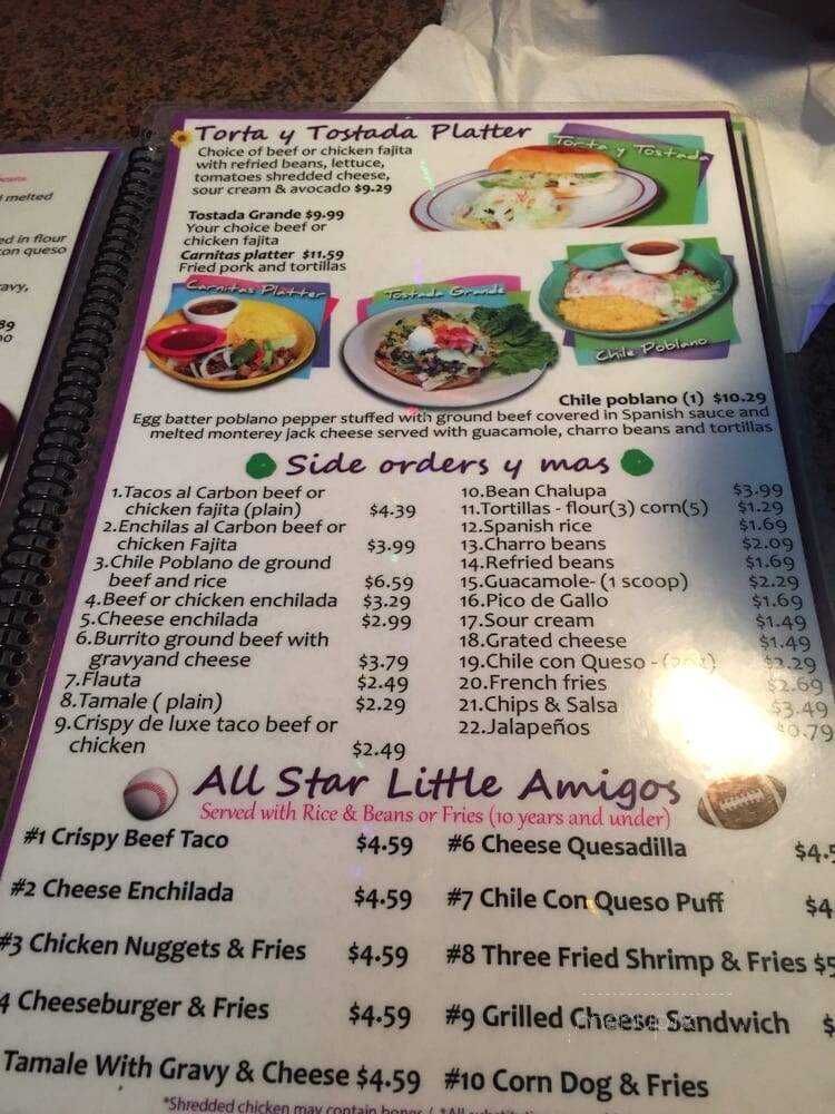 Las Palomas Mexican Restaurant - Houston, TX menu_pic