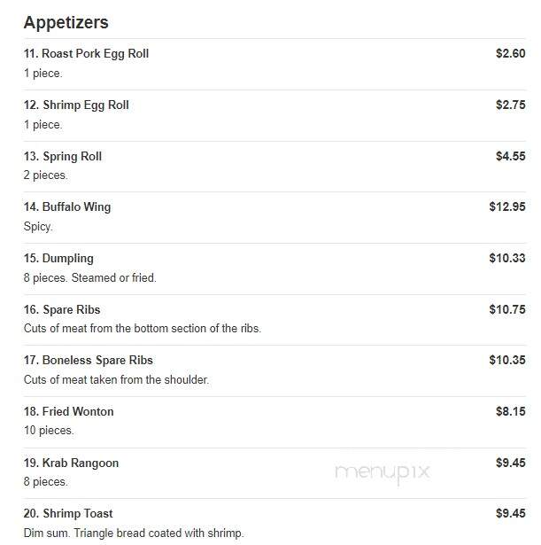 China King - Bonita Springs, FL menu_pic