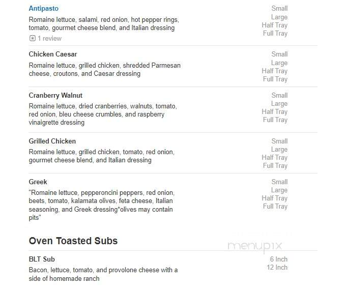 Cottage Inn Pizza - Charlotte, MI menu_pic