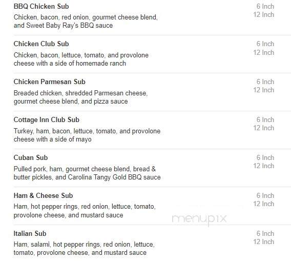 Cottage Inn Pizza - Charlotte, MI menu_pic