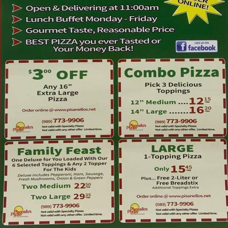 Pisanello's Pizza - Mount Pleasant, MI menu_pic