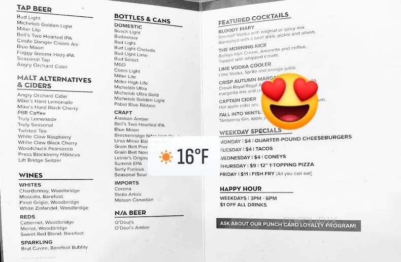 Island Lake Inn - Duluth, MN menu_pic