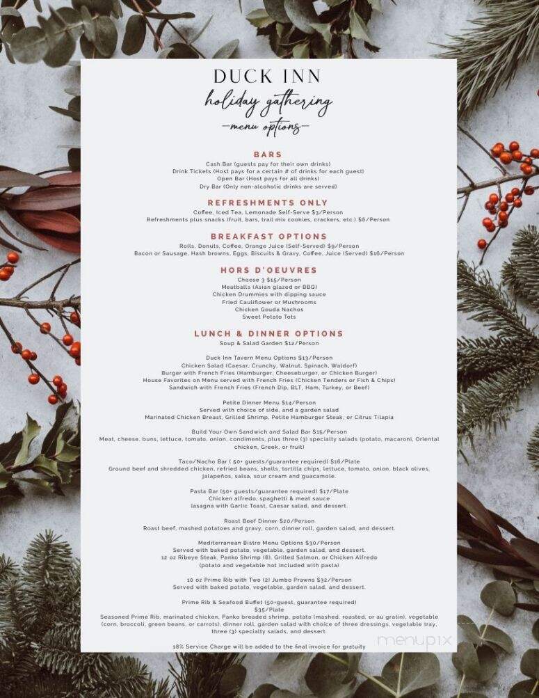 Duck Inn - Havre, MT menu_pic
