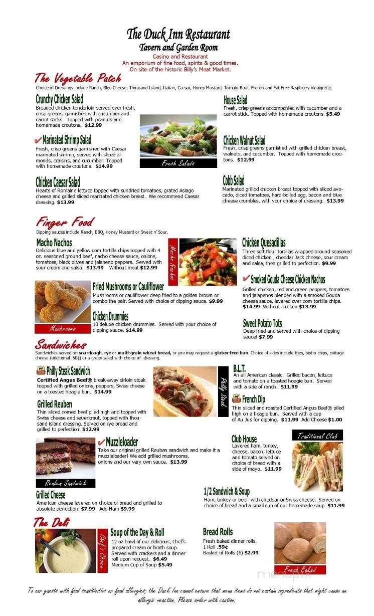 Duck Inn - Havre, MT menu_pic