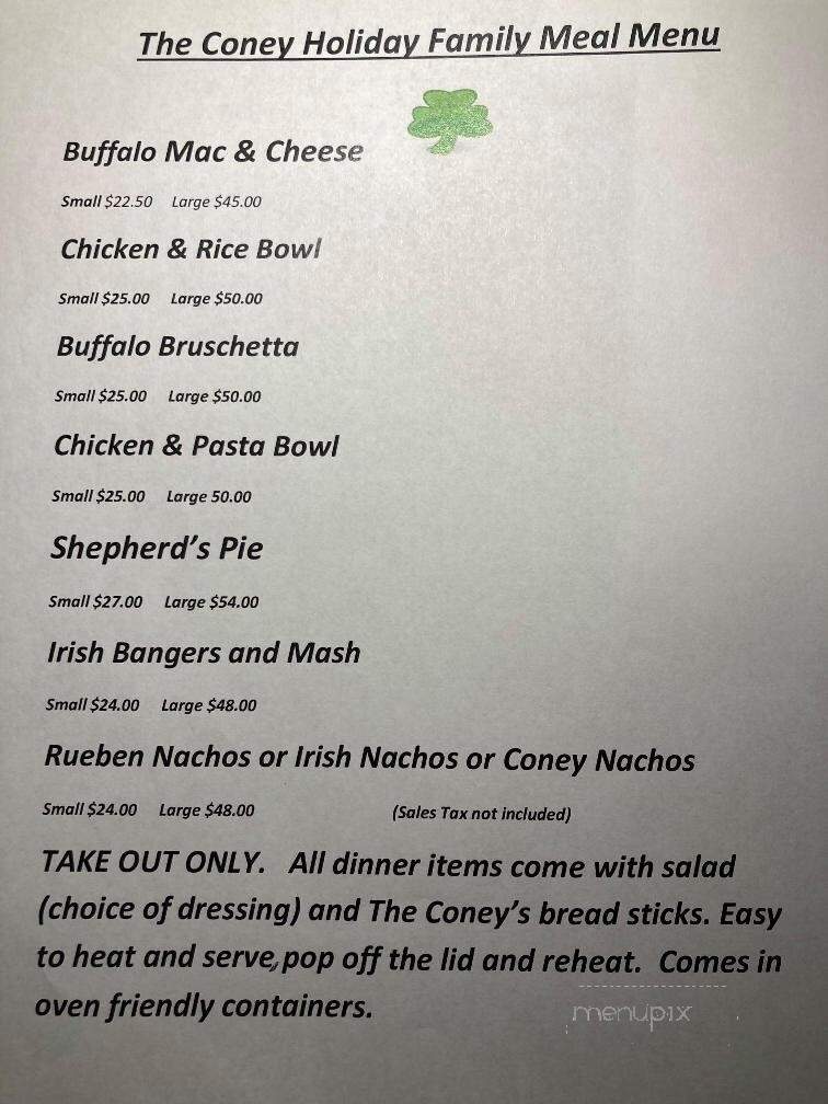 Coney Island Restaurant - Indiana, PA menu_pic