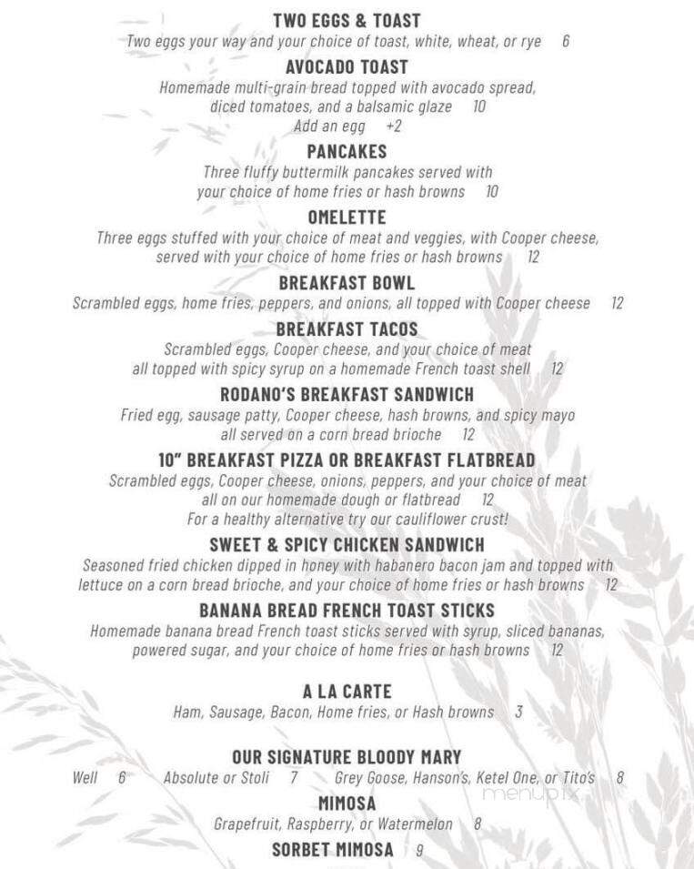 Rodano's - Wilkes Barre, PA menu_pic