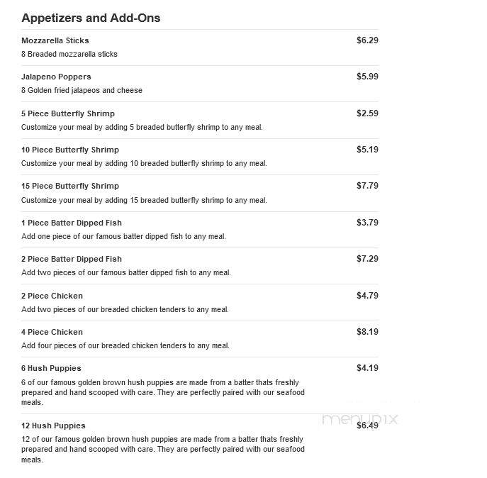 Captain D's Seafood - Sumter, SC menu_pic