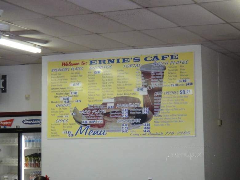 Ernie's Restaurant - El Paso, TX menu_pic