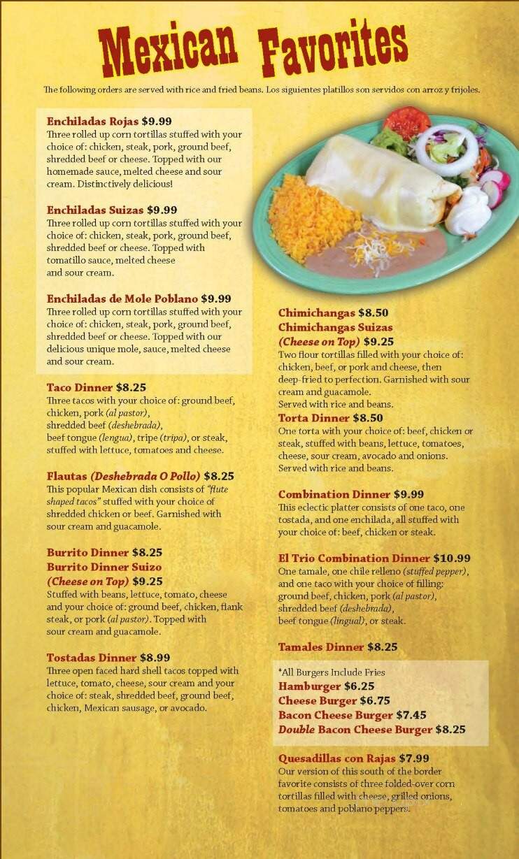 Fiesta Garibaldi - Johnson Creek, WI menu_pic