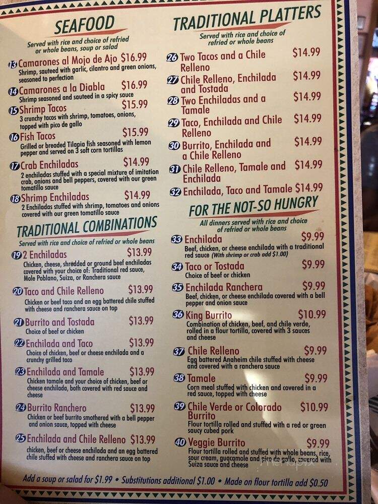 La Bamba - Truckee, CA menu_pic