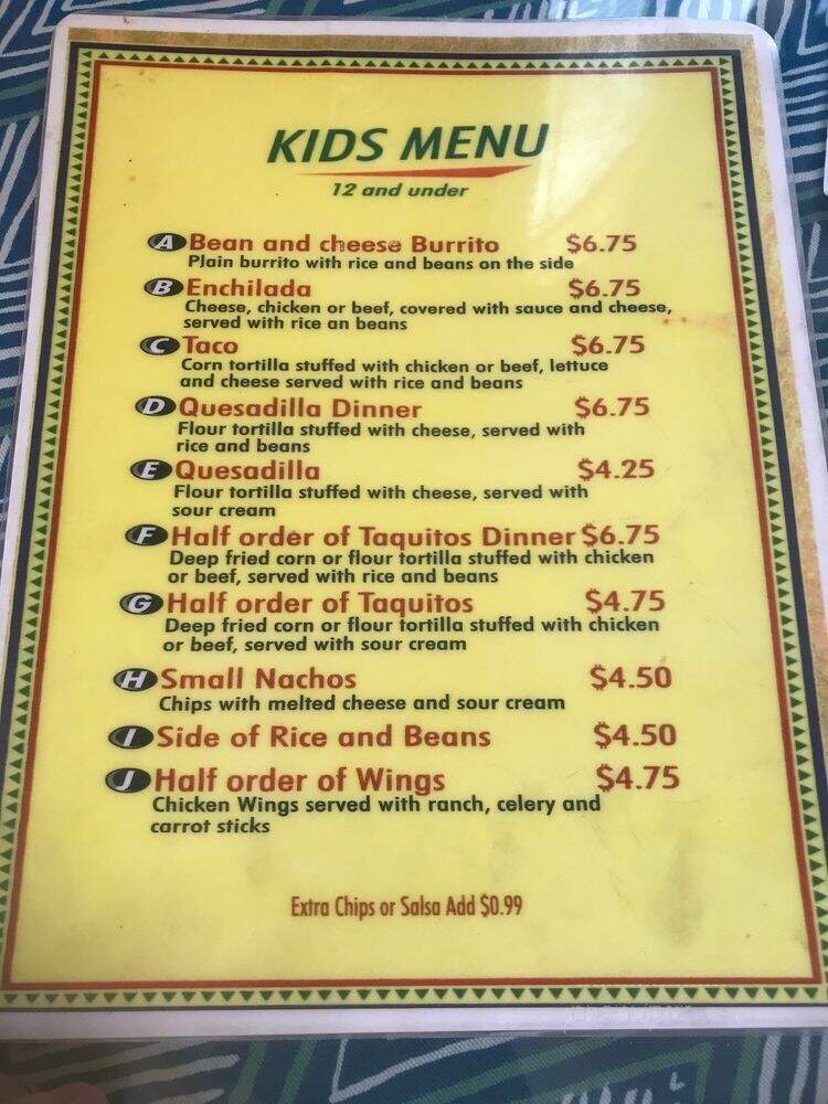 La Bamba - Truckee, CA menu_pic