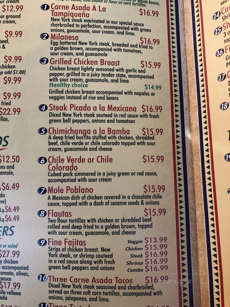 La Bamba - Truckee, CA menu_pic