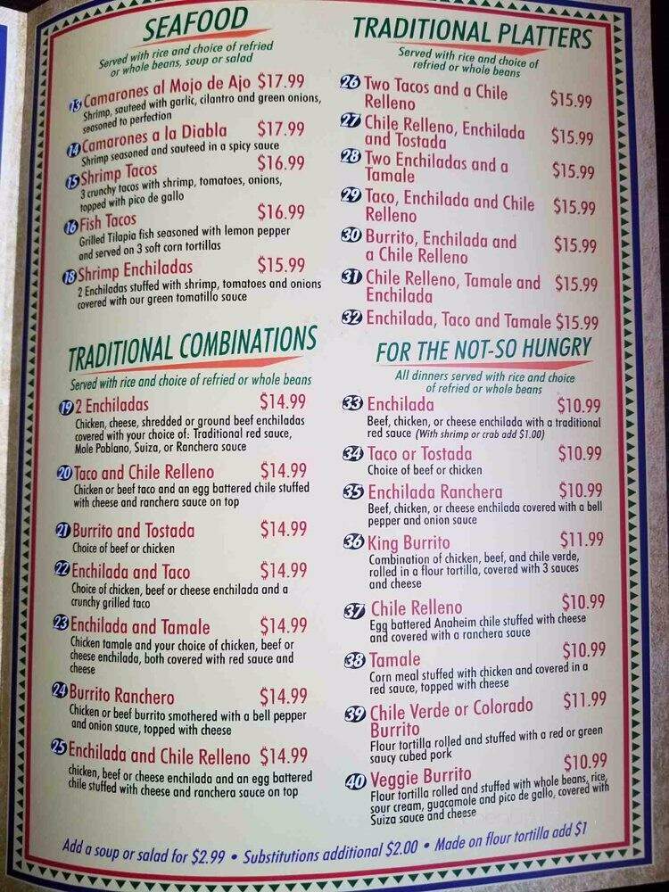 La Bamba - Truckee, CA menu_pic