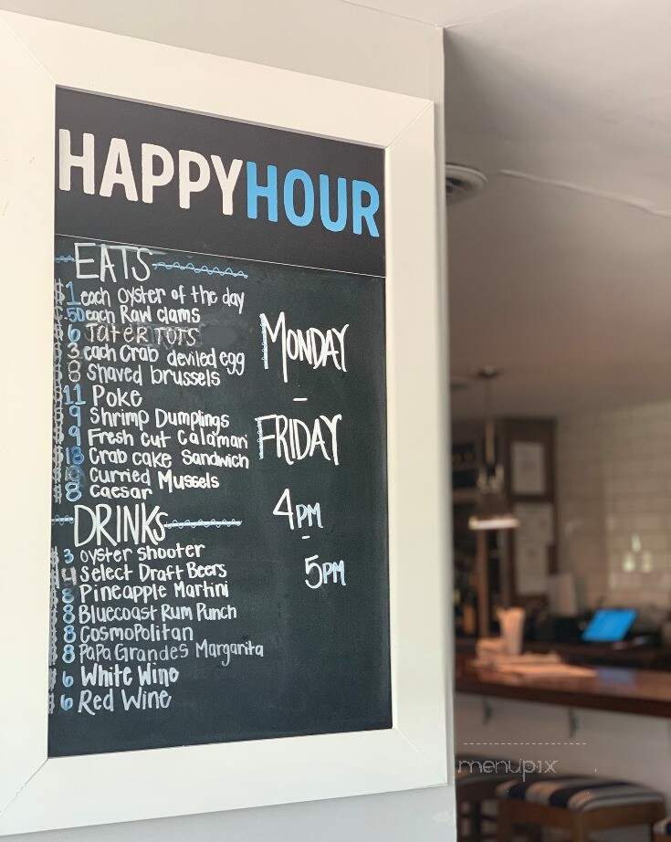 Bluecoast Seafood Grill and Raw Bar - North Bethany Beach, DE menu_pic