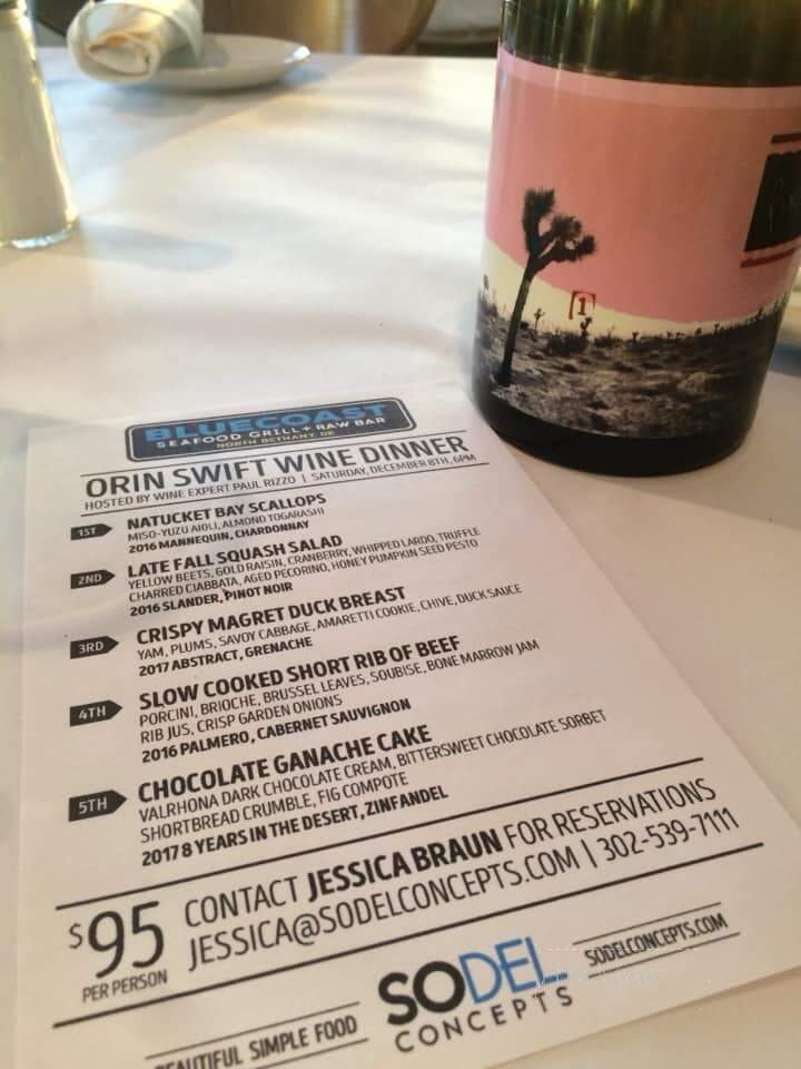Bluecoast Seafood Grill and Raw Bar - North Bethany Beach, DE menu_pic
